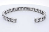 Effy Sterling Silver Gemometric Brick Pattern Cuff Bracelet 28.4 Grams Eb526cxde