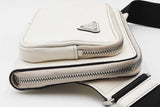 Prada White Saffiano Leather Belt Bag Eb0126orxdu