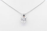 1.02ctw Lab Grown Heart Shaped Diamond Necklace 14k White Gold 1.9g Eb0125wwxdu