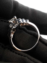 0.76 Cttw Diamond & 14k White Gold Engagement Ring 4.7 Grams Size 6 Fw0526irrdu