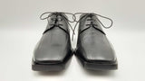 Balenciaga Bloc Rim Square Black Leather Derby Shoes Size 46 Fw1024lxzdu