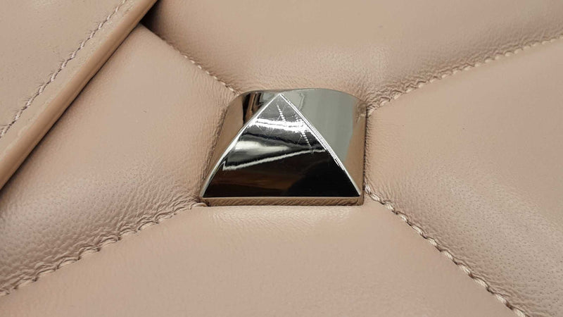 Phillipp Plein Superheroine Handle Bag In Taupe Quilted Leather Fw1125oxzdu