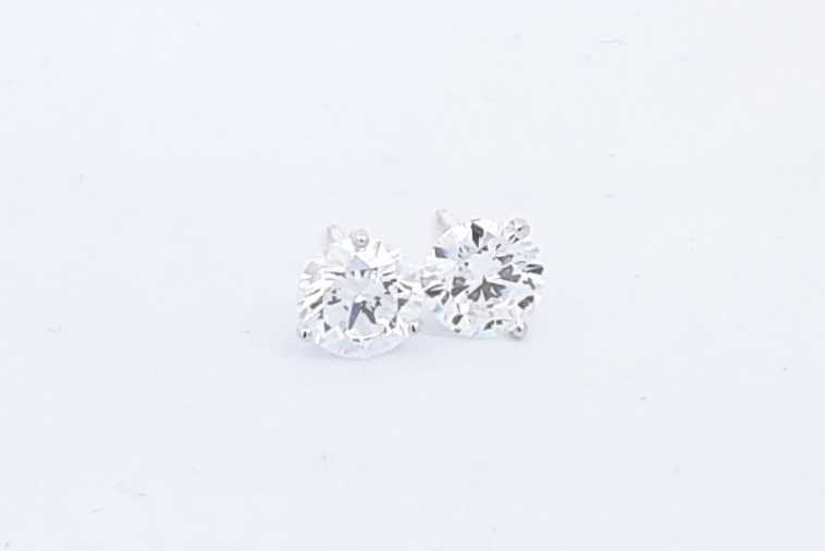 Approx. 2ctw Lab Grown Diamond Stud Earrings 14k White Gold 1 Grams Eb0924pocsa