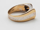 0.48 Carat Natural Diamond 14k Two Tone Gold 6.5g Ring Size 7 Do0526ixzde