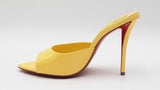 Christian Louboutin Miss Z Mules In Yellow Patent Leather Size 5.5 Fw0926orzdu