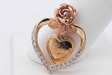 14k Yellow Gold Heart Pendant With Diamonds 4.3 Grams Eb0426oxzsa