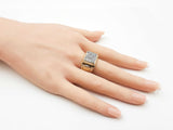 1.32 Cttw Diamond & 10k Yellow Gold Cluster Ring 11.1 Gram Size 5.75 Fw0626irxdu