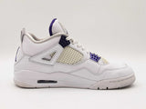 Nike Air Jordan 4 Retro "Metallic Purple" Sneakers Size 11.5 Fw0126wxzdu