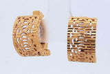 20k Yellow Gold Filigree Hoop Earrings 5.3 Grams Eb0426wcrde