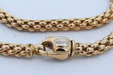 18k Yellow Gold Mesh Chain Necklace 22 Grams 16.5 Inch Eb0926olrxde
