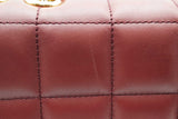 Gucci Deco Burgundy Leather Shoulder Bag Eb0626cxzde