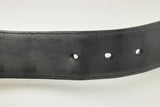 Salvatore Ferragamo Navy Blue Suede Belt With Silver Tone Buckle Eb0624rxdu