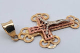 10k Two Tone Gold Crucifix Pendant 2 Grams Eb0326ersa