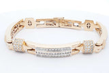 6.6cttw Diamond Bracelet In 14k Yellow Gold 72.5 Grams 8.75 Inch Eb0726ixxzde