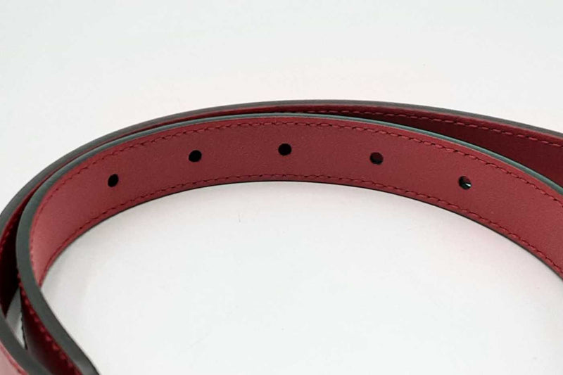 Gucci Marmont Red Leather Double G Belt Eb1224lrxdu