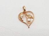 14k Rose Gold 0.6g Heart Pendant Do0526pxde