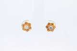 0.02ctw Diamond Stud Screwback Earrings In 14k Yellow Gold 1.3 Grams Eb0225pxsa