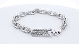 King Baby Sterling Silver Oval Link Bracelet 31.9 Grams 7 Inch Fw0425ixdu