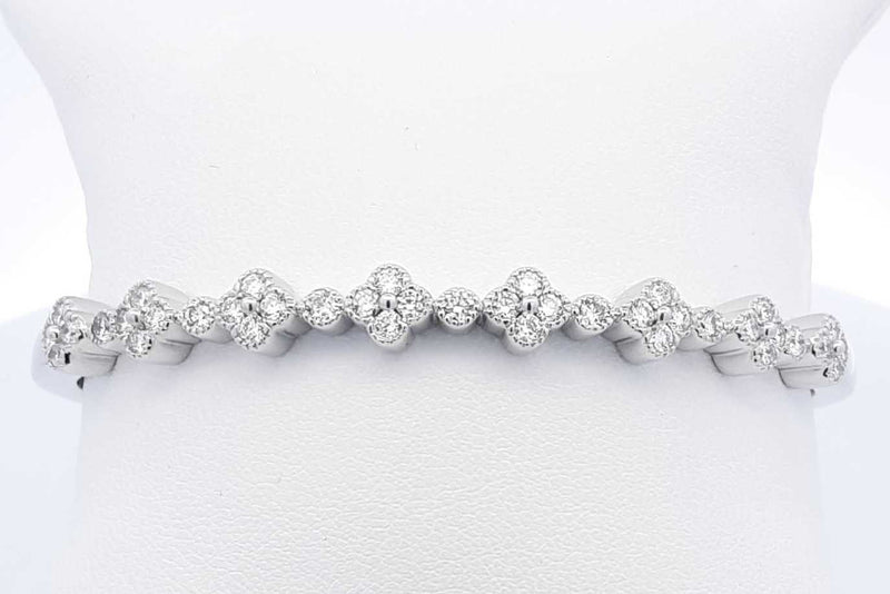 Approx. 1.17ctw Lab Grown Diamond Cuff Bracelet In Sterling 17.5g Eb1124lessa