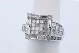 0.8cttw Diamond Ring In 14k White Gold 10.2 Grams Size 6 Eb0926exzde
