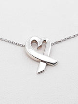 Tiffany & Co. Paloma Picasso Loving Heart Necklace In Silver 17 Inch Fw0226rrdu