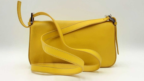 Fendi Baguette Yellow Leather Crossbody Sd0425wizdu