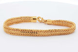 23k Yellow Gold Macaroni Link Bracelet 30.3 Grams 6.25 Inch Eb0526wxxzsa