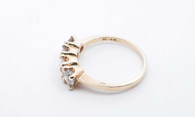 10k Yellow Gold 1.2ctw Diamond Ring Size 5.5, 2.45 Grams Hs0224wcrsa