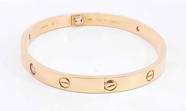 Cartier 18k Rose Gold Love Bracelet Size 19 Ebcrxzdu 144030001017