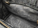 Versace Athena Small Tote Bag In Gray Barocco Canvas Fabric Fw1225wxzdu