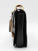 Gucci Queen Margaret Small Shoulder Bag In Black & Ivory Leather Fw0626orzdu