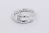 Cartier Juste Un Clou 18k White Gold Ring Size 54 8.1 Grams Eb0326oxxzsa