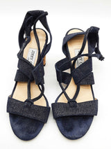 Jimmy Choo Margo Blue Denim Heel Size Eu 36.5 Do0226rxde