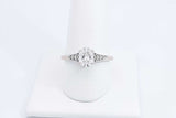 Oval Diamond Ring In 18k White Gold 3 Grams Size 8.75 Eb1224lexzdu