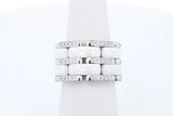 Chanel 18k White Gold Diamond Ceramic Ultra Ring 16.3 Grams Size 6 Eb1125oxxzde