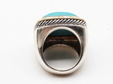 David Yurman Albion 0.925 Silver 23.5g Blue Stone Ring Size 7 Do1124irxde