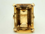 10k Yellow Gold 22.56g Synthetic Citrine Ring Size 8.5 Do1224erxde