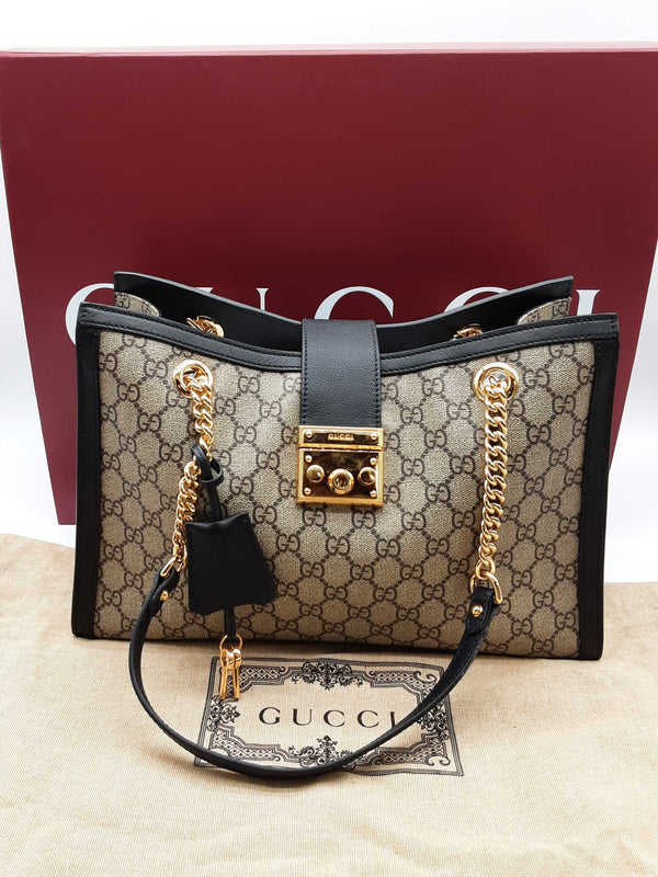 Gucci 479197 Padlock Gg Supreme Coated Canvas Tote Bag Do10erxde