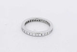 Tiffany & Co. Platinum Princess Cut Diamond Eternity Band 2.8g Size 4 Eb826exzsa