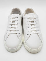Fendi White Leather Sneakers Size 5 Eb0526sxde