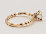1.05 Carats Round Lab Grown Diamond 14k Yg 2.72g Ring Size 6.75 Do0326cirde