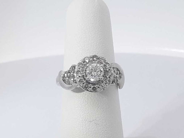 1 Cttw Diamond 14k White Gold Ring 4.5 Grams Size 5.5 Aa0825pxzsa