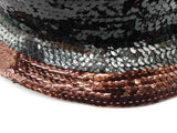 Yves Saint Laurent Ysl Fabulous Black Gray Bronze Sequin Bucket Hat Do1026rxzde