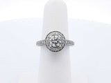 1.0 Ctw Diamond & 14k White Gold Engagement Ring 6.5 Grams Size 5.5 Fw0525lwxzdu