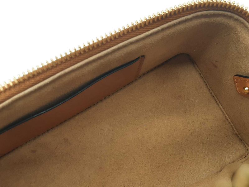 Mcm Mini Rockstar Cognac Tan Visetos Vanity Case Crossbody Bag Do1025pxzde