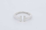 Tiffany & Co. Sterling Silver T Square Ring 4.8 Grams Size 9.5 Eb0826lxzdu