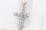 1.35cttw Diamond Cross 14k Yellow Gold Pendant 5.3 Grams Eb0426rrxsa