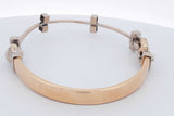 14k White & Yellow Gold Hinged Bangle Bracelet 20.3 Grams Eb0726loxzdu