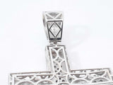 4.15 Cttw Diamond & 14k White Gold Cross Pendant 11.9 Grams Fw0826lsxzdu
