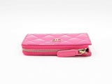 Chanel Matelassé Hot Pink Patent Leather Coin Case Fw0225oxzdu